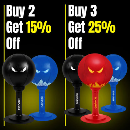 FUNPUNCH Pedestal Punching Bag with Stand - Polyurethane Boxing Equipment for Boxing Enthusiasts, Martial Arts Training, Stress Relief Tool (Includes Pump), Standing Punching Bag, Punch Workout Gear