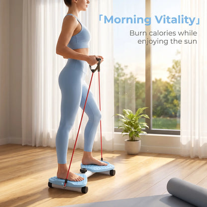 Waist Twisting Machine - Detachable Resistance Bands, Massage Nodes, Non-Slip Rotating Balance Trainer, Compact Portable Home Workout Equipment, Abdominal & Stomach Workout Gear for Home Use