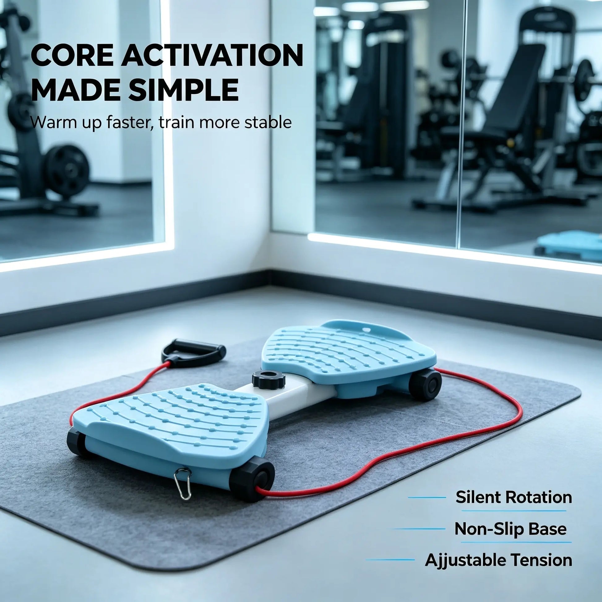 Waist Twisting Machine - Detachable Resistance Bands, Massage Nodes, Non-Slip Rotating Balance Trainer, Compact Portable Home Workout Equipment, Abdominal & Stomach Workout Gear for Home Use