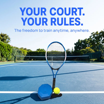 【Summerwins】Portable Tennis Trainer for Outdoor Sports, Self-Study Rebound Base with Racket and Ball, Lightweight