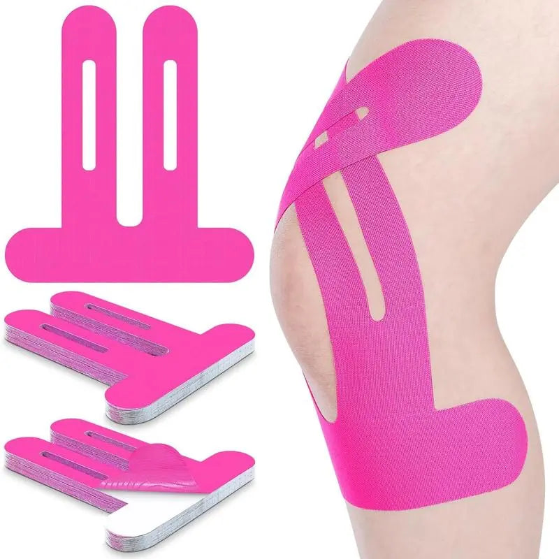 10 Pack Precut Knee Kinesiology Tape for Men & Women,Waterproof, Elastic Tape for Knee Support, Stability & Pain Relief; Breathable, Hypoallergenic, Latex-Free; Ideal for Basketball, Running Knee Wraps Knee Stabilizer