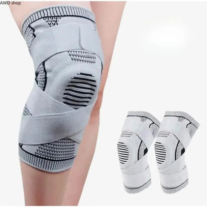 AWD 2/1 Pack Knee Compression Support Sleeves Flexible Sports Knee Braces for Men Women Running Basketball Workout Fitness Joint Pain Relief Daily Sports Accessories