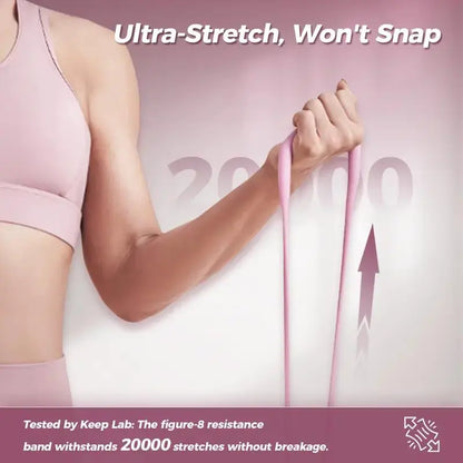 Resistance Bands Figure 8 Exercise Bands for Women 8 Shaped TPE Material for Arms Chest Expander Yoga Gym Fitness Muscle Training Summervibes