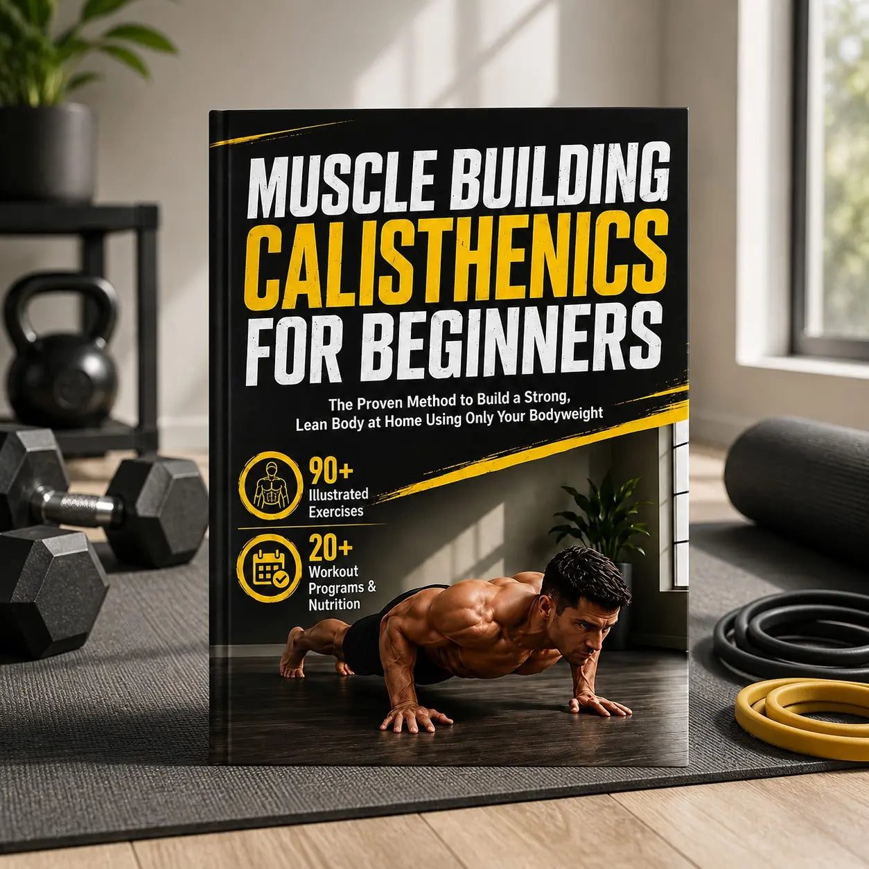Muscle Building Calisthenics Guide for Beginners, 90+ Illustrated Exercises, 20+ Training Plans, Home Outdoor Workout Manual Book