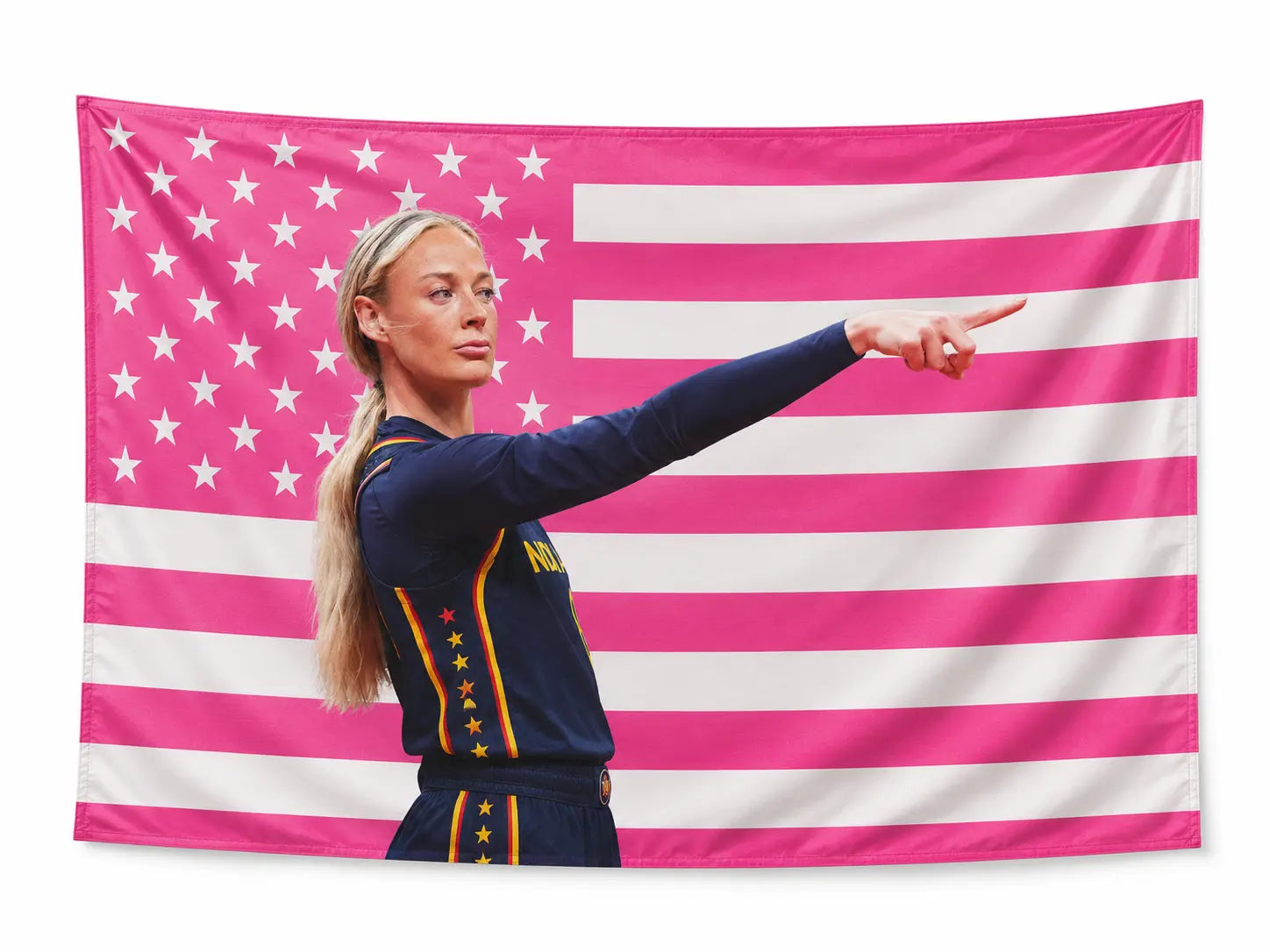 Sophie Cunningham Point American Pink Flag, Basketball Room Decal