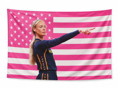 Sophie Cunningham Point American Pink Flag, Basketball Room Decal