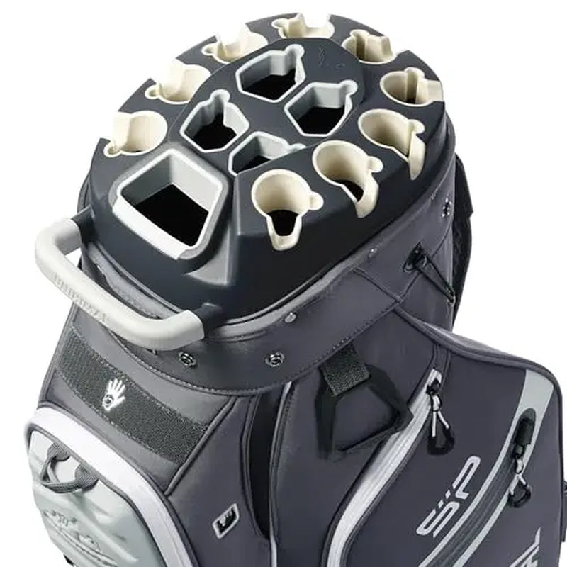 【Dealsforyoudays】Unihimal Silent 14-Way Full Length Divider Golf Cart Bag (Golf Gear for All Ages) - Waterproof Knit Composite Fabric, 9 Storage Pockets, Magnetic Rangefinder Pocket, S-Lock Anti-Tangle Club System, Lightweight Ergonomic Shoulder Strap, Kn