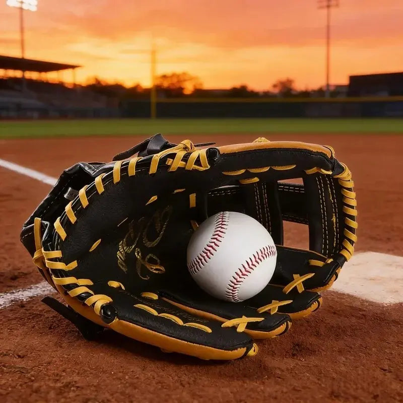 Baseball Catcher Glove, Leather Baseball Glove for Adults and Teens, Softball Gloves for Outdoor Sports, Training and Competition Use, Baseball Mitt