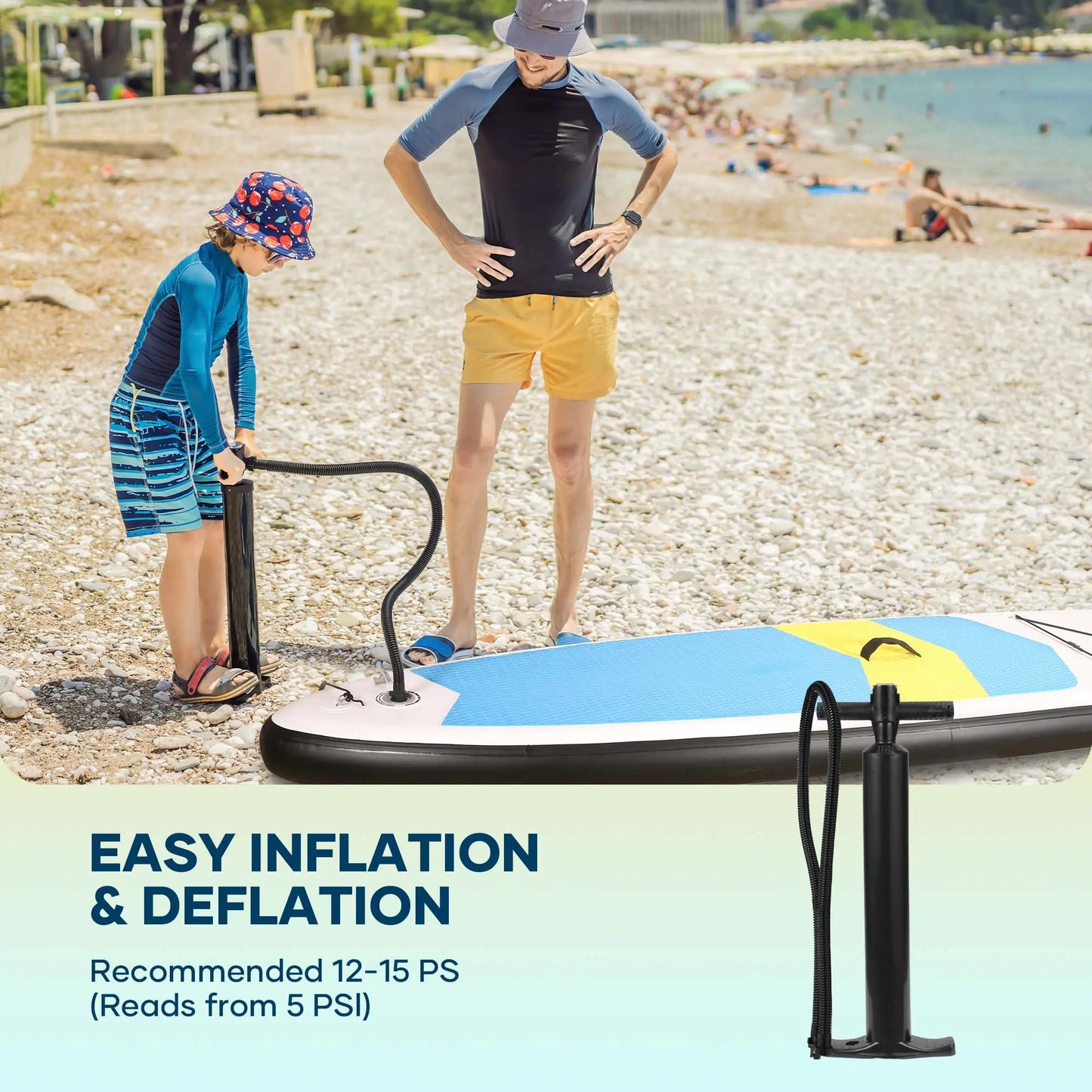 Inflatable Paddle Board Stand up Paddle Board SUP Board with 120"X30"X6" for Youth & Adults Summer