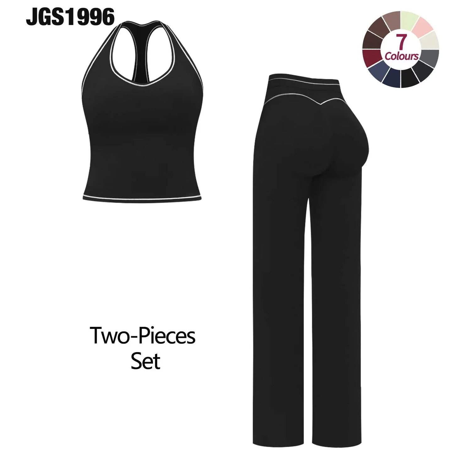JGS1996 Women'S 2-Piece Activewear Clothing Sets – Contrast Trim Crop Sports Bra & High Waist Skinny Gym Shorts, High Stretch Breathable Quick Dry Tracksuit with Spaghetti Strap Backless Design for Yoga Workout Summer All Seasons