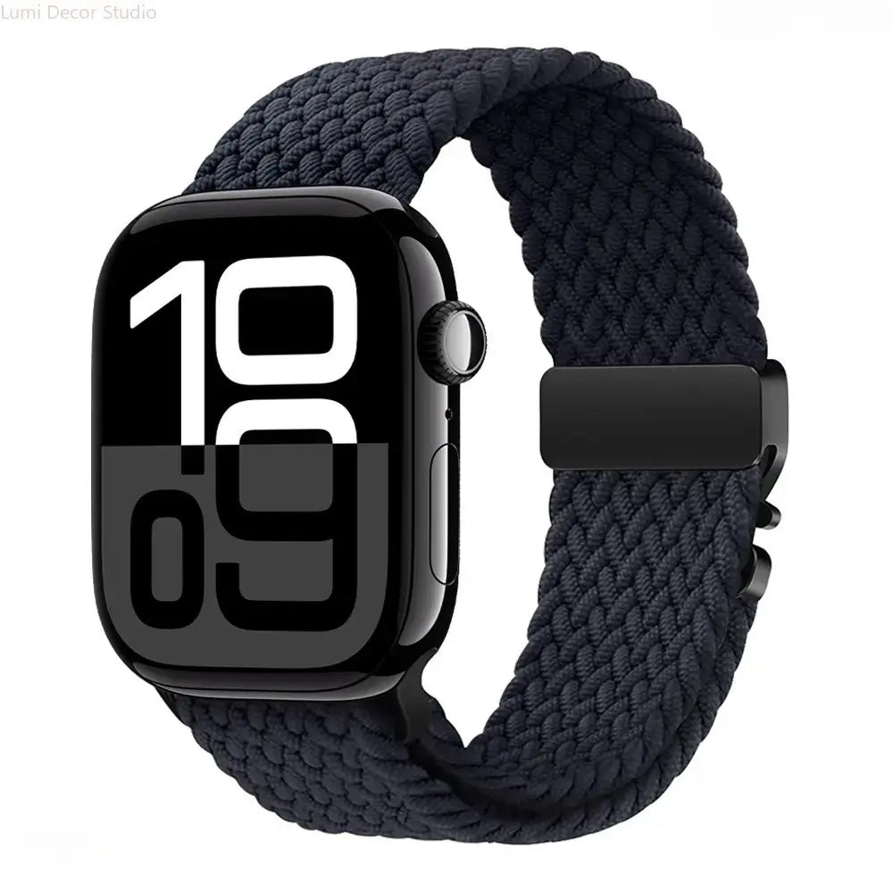 Braided Nylon Parachute Watch Band for Smart Watches – Adjustable Stretch Sport Strap Compatible with 41Mm 42Mm 44Mm 45Mm 46Mm 49Mm Watches