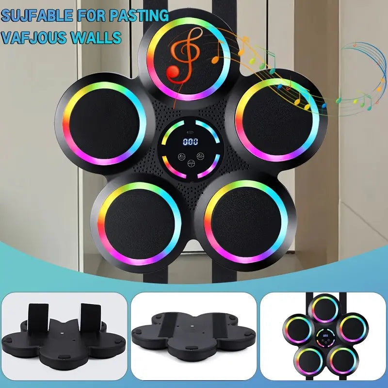 Smart Rhythm Boxing Machine - Interactive LED Punching Pad with Bluetooth Music, Fun Workout Game for Home Gym