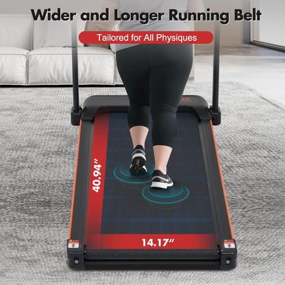 Home Treadmill - 3.0HP Folding Home Fitness Equipment with 8% Incline, Handle, 4 Adjustable Support Ft, Supports 265Lbs, Portable Workout Equipment