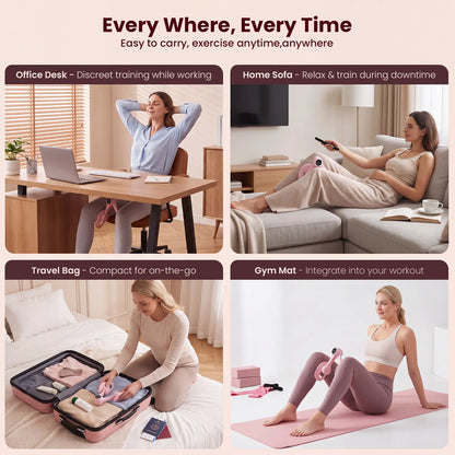 Zenrous Multi-Functional Thigh & Arm Exerciser Set - Compact Home Gym Pelvic Floor & Limb Muscle Trainer for Women & Men, Resistance Workout Equipment