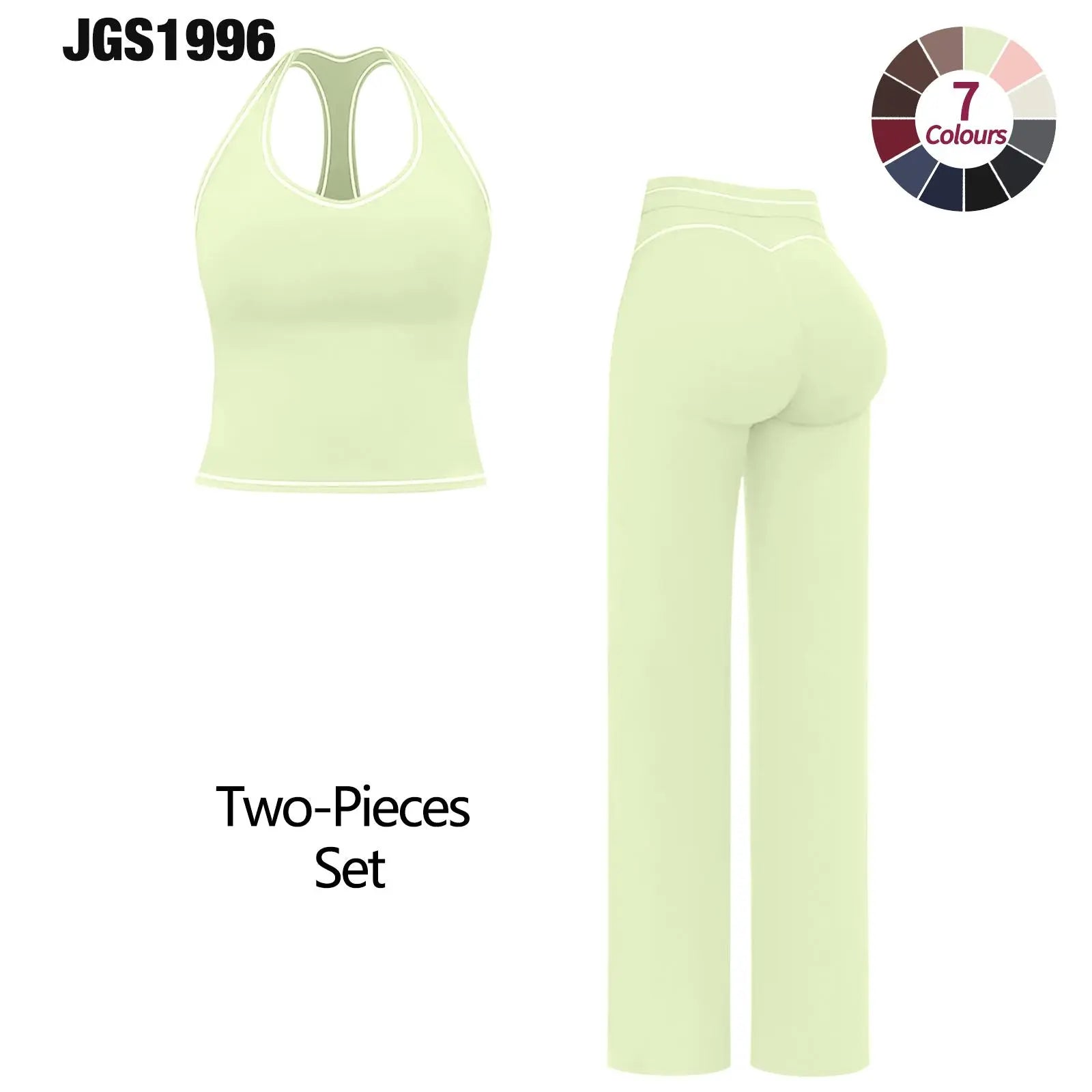 JGS1996 Women'S 2-Piece Activewear Clothing Sets – Contrast Trim Crop Sports Bra & High Waist Skinny Gym Shorts, High Stretch Breathable Quick Dry Tracksuit with Spaghetti Strap Backless Design for Yoga Workout Summer All Seasons