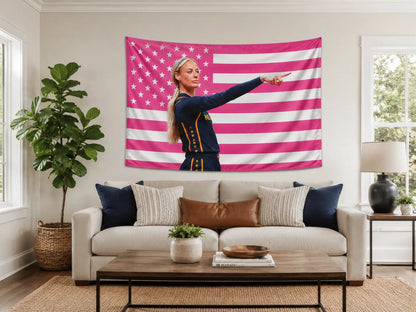 Sophie Cunningham Point American Pink Flag, Basketball Room Decal