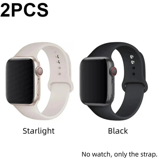 Trending Sports Silicone Watch Band, Soft Sweatproof Durable Replacement Strap Fully Compatible with All Apple Watch 38–49Mm, Vibrant Colorful Casual Sports Smartwatch Accessory for Workout Daily Commute Outdoor Styling (Watch Not Included, Band Only)