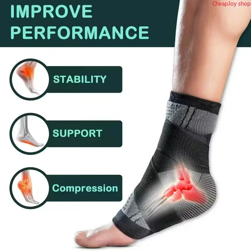 2 Pack Adjustable Compression Ankle Support Sleeves, Flexible Ankle Stabilizer Brace for Achilles Relief, Unisex Recovery Foot Wrap, Comfort Sports Accessory for Running, Gym Workout, Sprain Recovery, Hiking & Daily Joint Protection