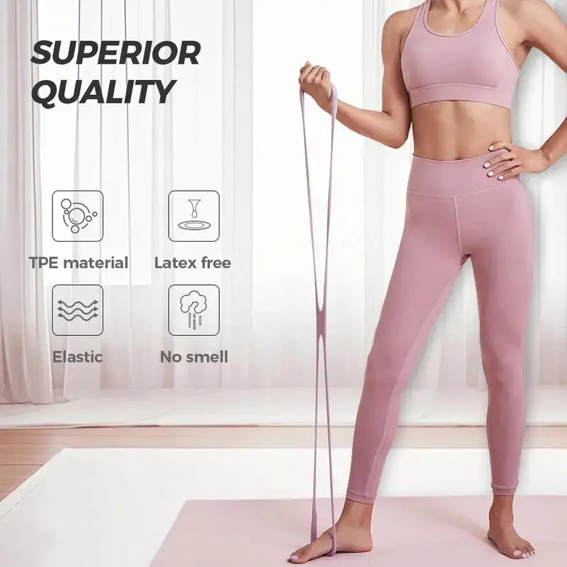 Resistance Bands Figure 8 Exercise Bands for Women 8 Shaped TPE Material for Arms Chest Expander Yoga Gym Fitness Muscle Training Summervibes