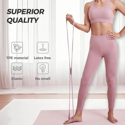Resistance Bands Figure 8 Exercise Bands for Women 8 Shaped TPE Material for Arms Chest Expander Yoga Gym Fitness Muscle Training Summervibes