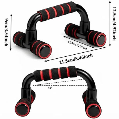Push up Bars Gym Exercise Equipment Fitness 1 Pair Pushup Handles with Cushioned Foam Grip and Non-Slip Sturdy Structure Push up Bars for Men & Women