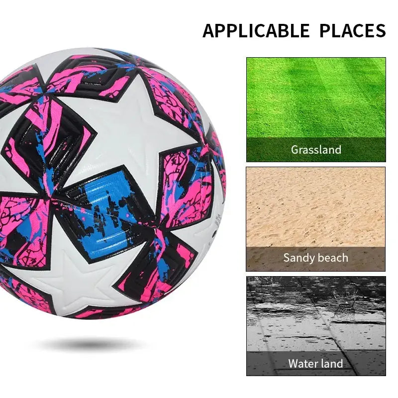 Standard Soccer Ball Professional Outdoors Sports Match Balls Training Seamless Design Football High Quality PU Material Size 5 Football Equipment Soccer Gear