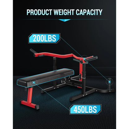 3-In-1 Adjustable Chest Press Bench Machine Only, Flat Incline Decline Multi Strength Equipment with Independent Converging Arms, 450 Lbs Weight Capacity, Full Body Home Gym Workout Trainer