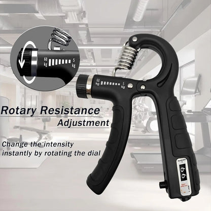 Functional Adjustable Resistance Finger Exerciser Grip Ring - Unisex Hand Fitness Set, Reusable Stress Relief Tool for Muscle Building, Injury Recovery (Forearm Strengthener, Boyfriend Gift Option)