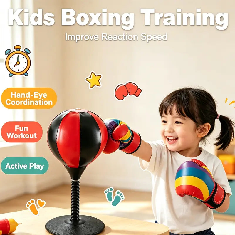 Desktop Inflatable Punching Bag PU Leather Stress Relief Toy Strong Suction Cup Reflex Ball with Air Pump Office Desk Fidget Toy Anxiety Relief Desktop Game Trendy Sensory Toy Perfect Birthday Christmas Gift for Boys Teen Men
