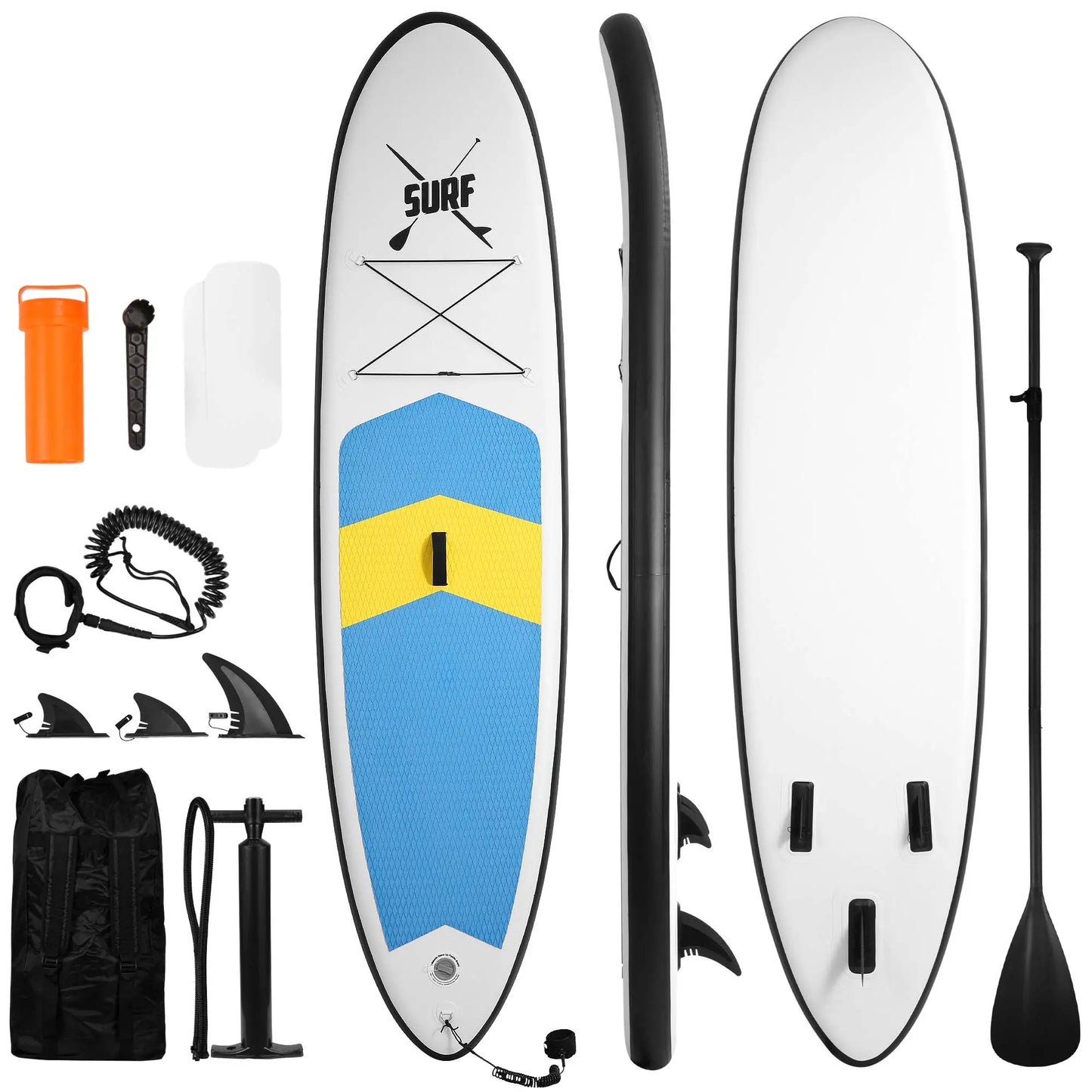 Inflatable Paddle Board Stand up Paddle Board SUP Board with 120"X30"X6" for Youth & Adults Summer